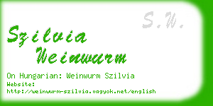 szilvia weinwurm business card